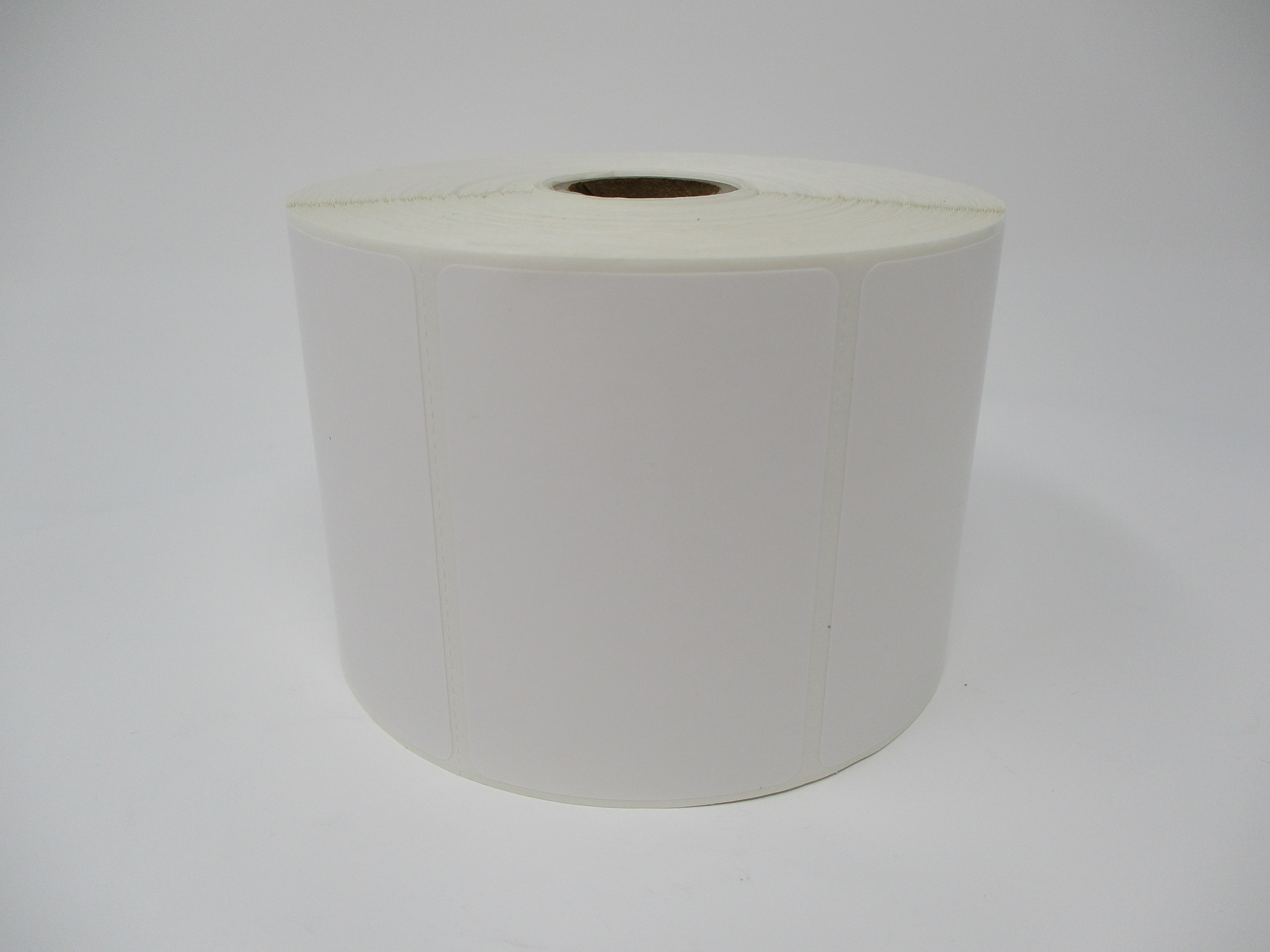 White die-cut label roll on cardboard core for Brother label printers