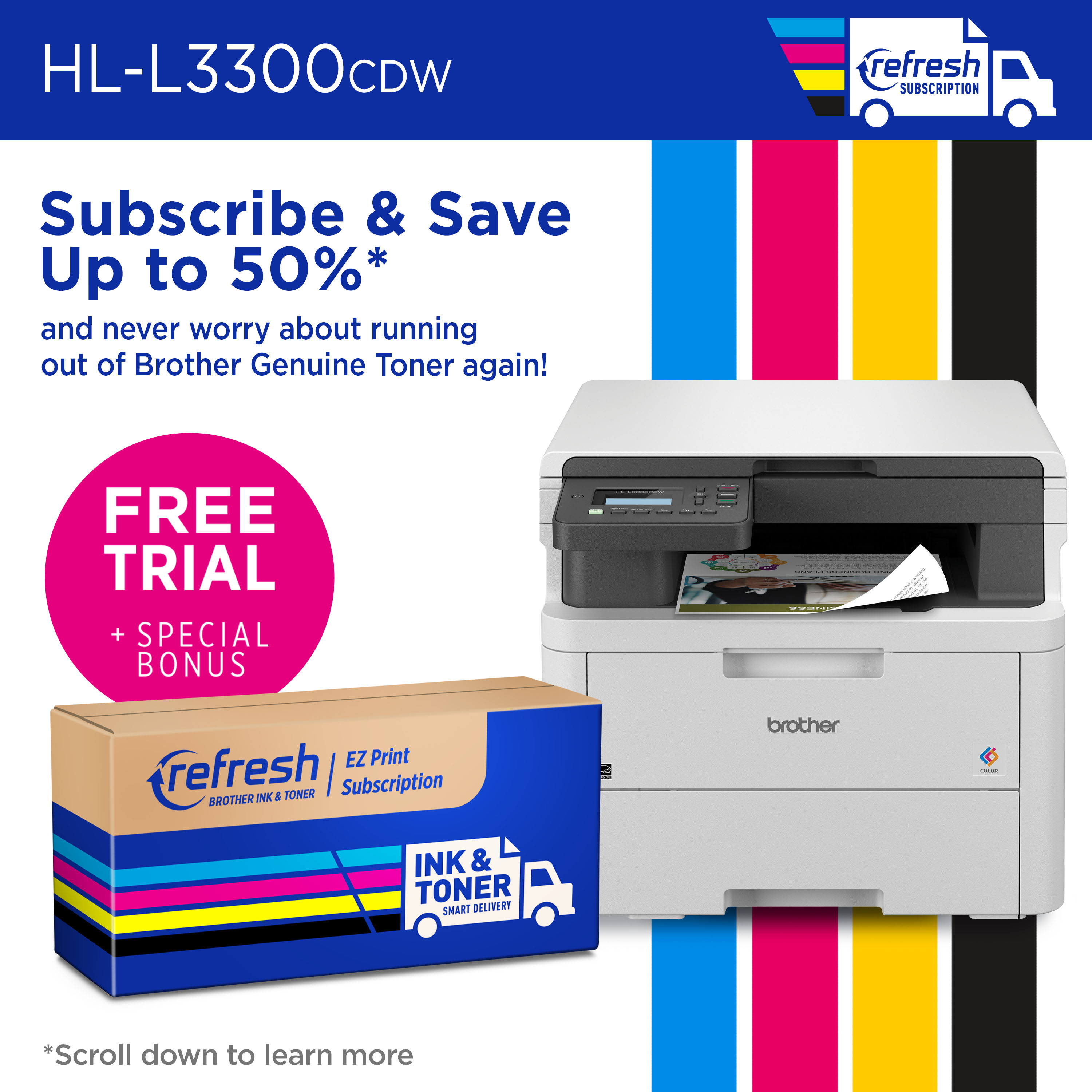 Brother HL-L3300CDW Digital Color Multi-Function Printer with Duplex Printing, , small