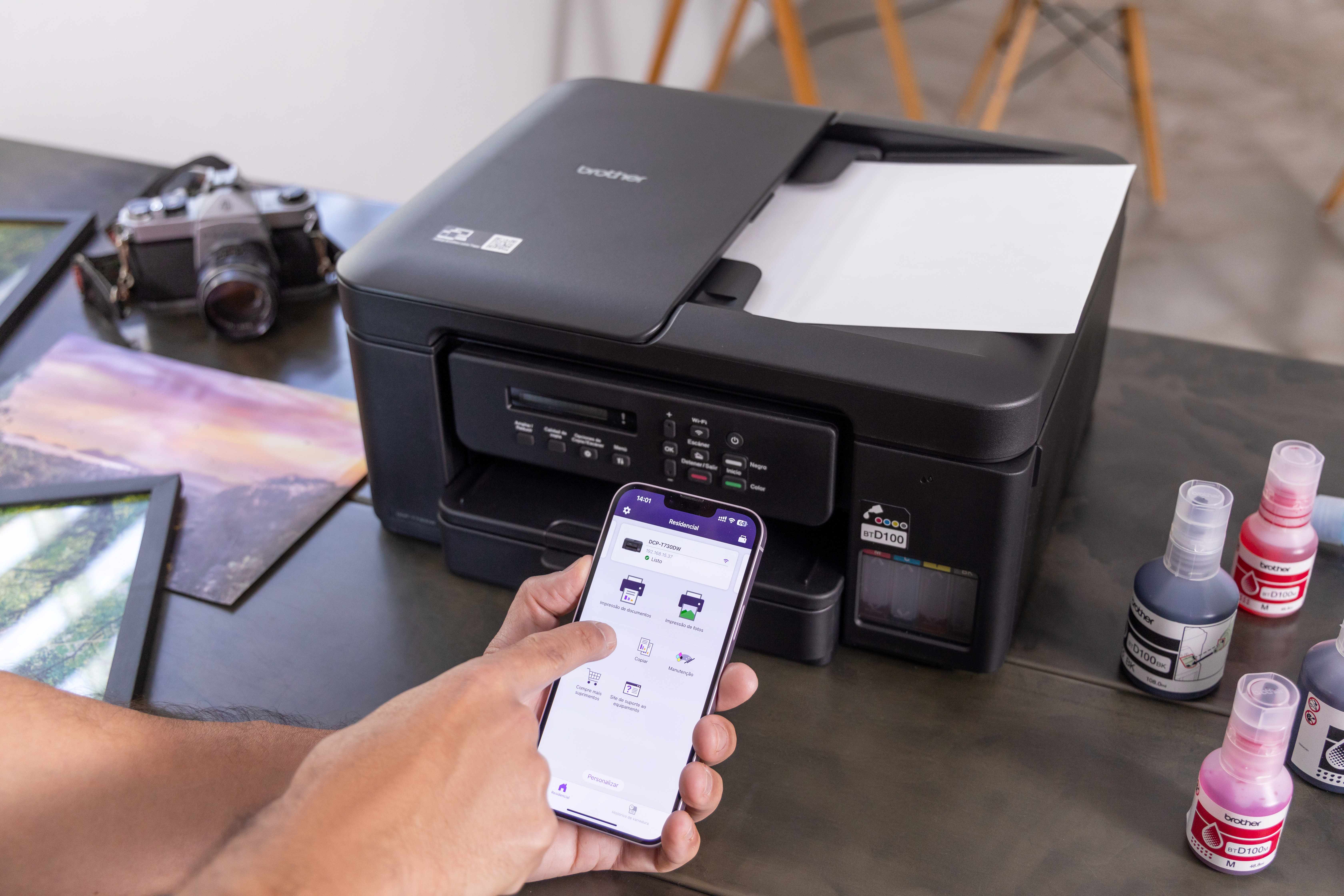 Impresora 3 en 1 de inyección de tinta a color DCP-T730DW de la serie InkBenefit Tank de Brother con conectividad inalámbrica e impresión dúplex, , small