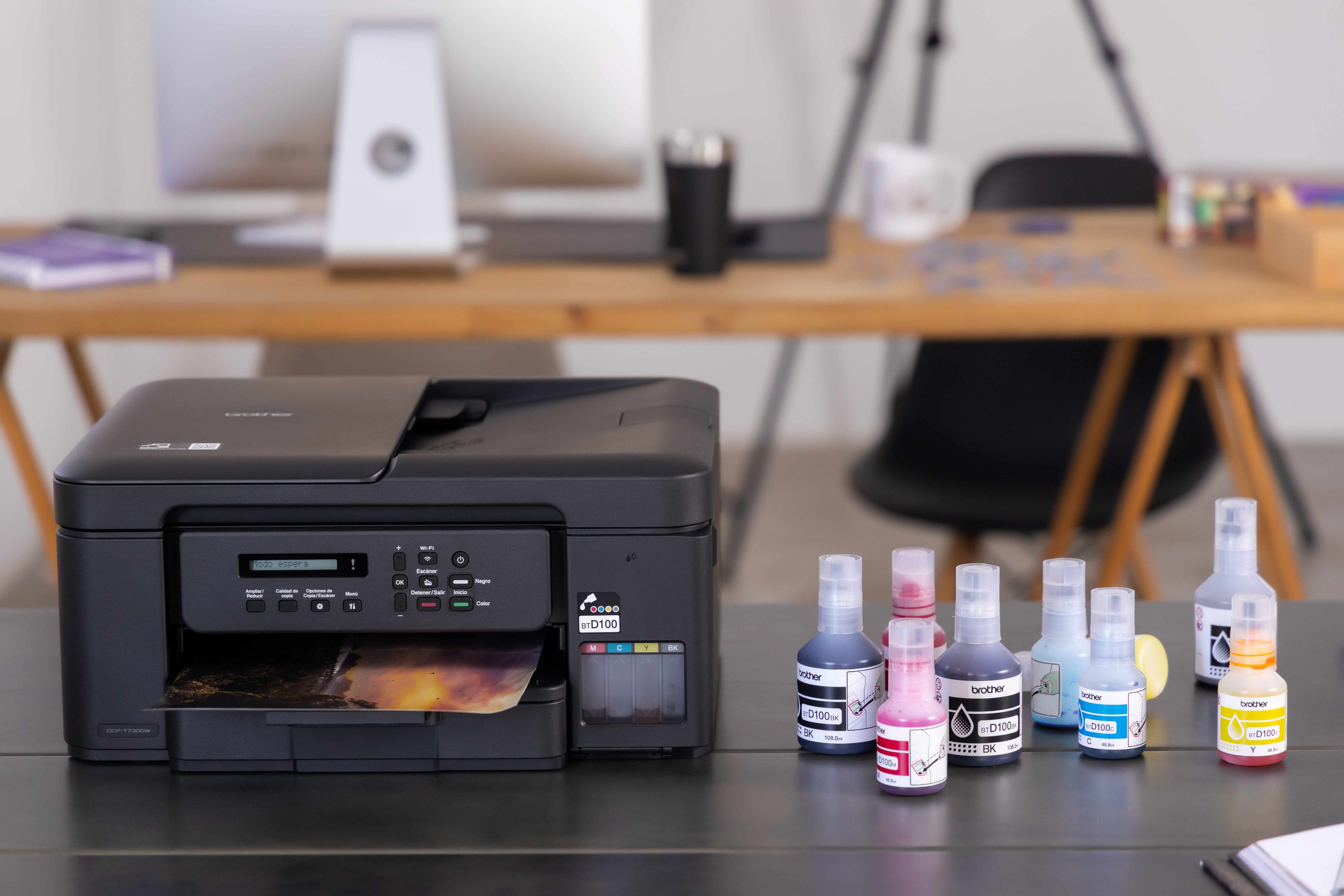 Impresora 3 en 1 de inyección de tinta a color DCP-T730DW de la serie InkBenefit Tank de Brother con conectividad inalámbrica e impresión dúplex, , small