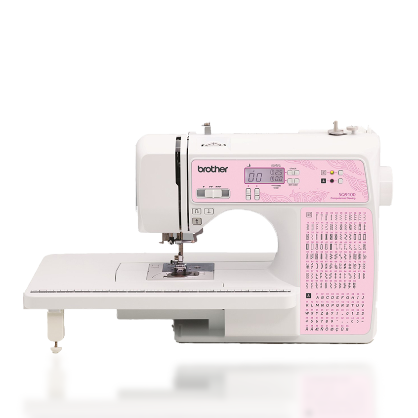 Máquina de coser electrónica de 100 puntadas con mesa extensible, , large