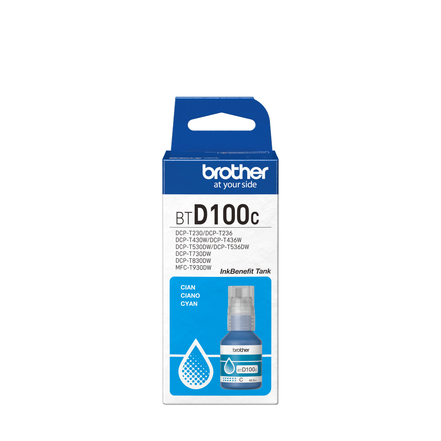 Botella de tinta de color cian de ultra alto rendimiento BTD100C de la serie InkBenefit Tank de Brother, , small