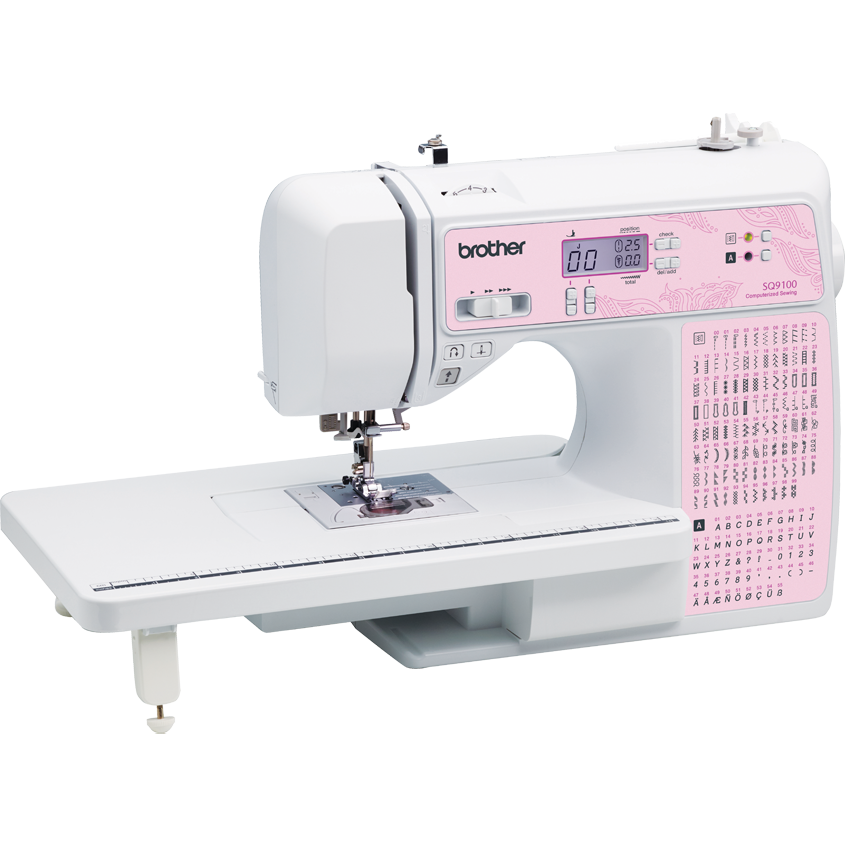 Máquina de coser electrónica de 100 puntadas con mesa extensible, , small