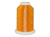 Brother orange embroidery thread spool on white background