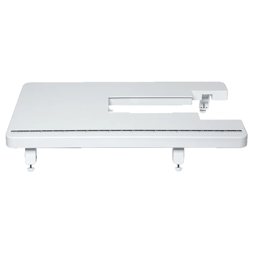 Brother sewing machine extension table with adjustable feet and arm clearance