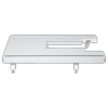 Brother sewing machine extension table with adjustable feet and arm clearance