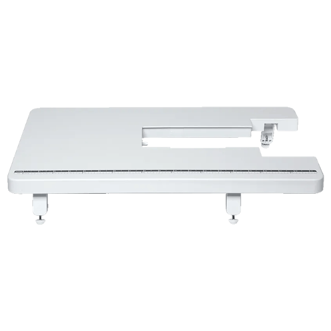 Brother sewing machine extension table with adjustable feet and arm clearance