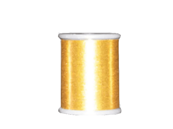 Brother metallic gold embroidery thread spool on white background