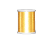 Brother metallic gold embroidery thread spool on white background