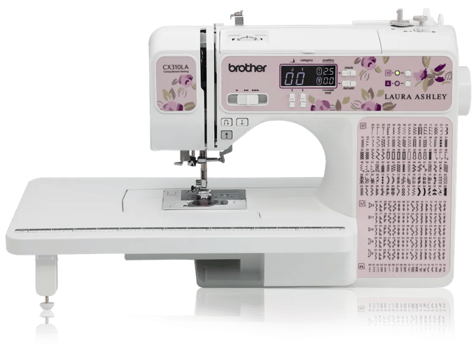 Brother CX310LA computerized sewing machine with Laura Ashley floral design and built-in stitches