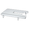 Brother sewing machine wide table attachment with adjustable extension arm