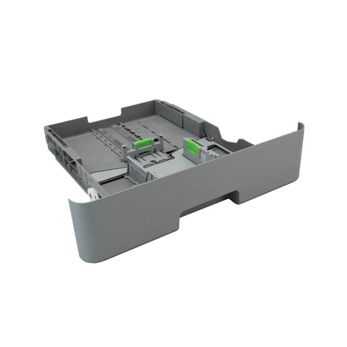 Brother printer paper tray with adjustable guides and green release levers