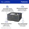 Brother HL-L2400D Compact Monochrome Laser Printer with Duplex Printing, , small