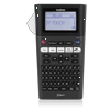 Brother P-touch handheld label maker with backlit display and QWERTY keyboard