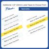 Brother P-touch specialty label tapes in 1/2-inch width with various color and lamination options