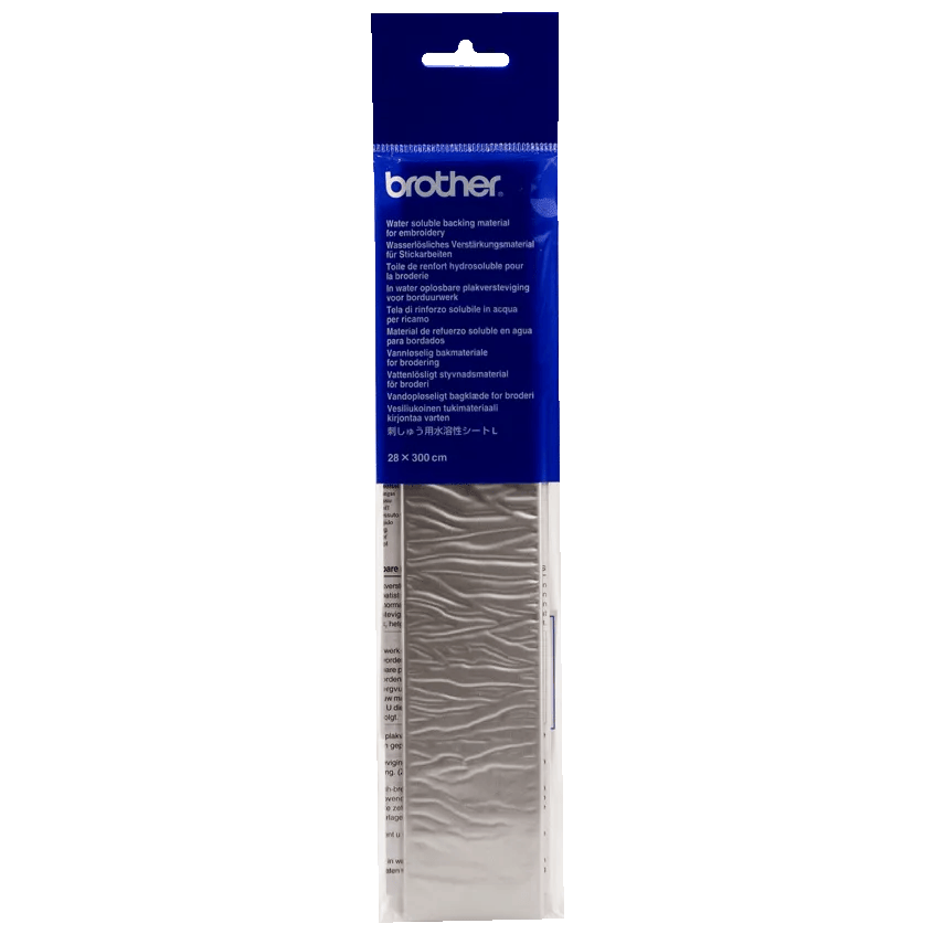 Brother water-soluble backing material for embroidery, 28 x 300 cm roll