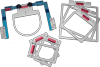 Brother Durbeck EZ embroidery frames in multiple sizes with magnetic hoops