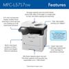 Brother MFC-L5717DW monochrome laser all-in-one printer with wireless connectivity and touchscreen