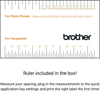Brother measurement ruler for patch panels and faceplates with inch and millimeter markings