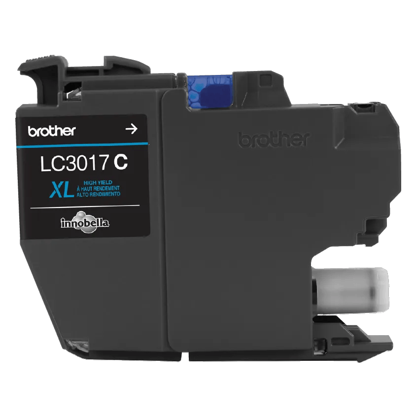 Brother Genuine LC3017C High-yield Cyan Ink Cartridge, Cyan, medium