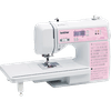 Máquina de coser computarizada Brother SQ9100 con pantalla LCD rosa y mesa amplia
