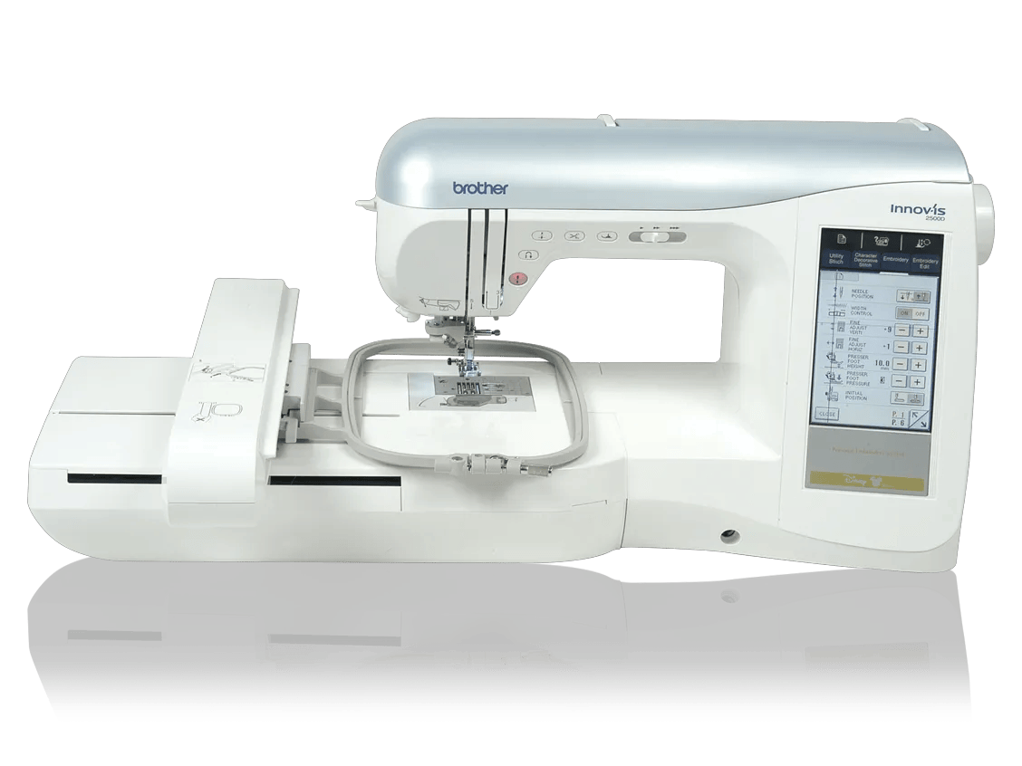 Brother Innov-is NV2500D sewing and embroidery machine with touchscreen and embroidery hoop