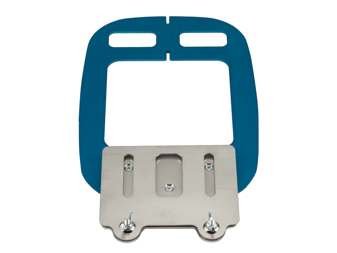 Brother embroidery hoop frame with blue border and metal mounting plate, 5x7 inch size