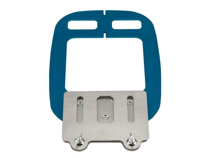 Brother embroidery hoop frame with blue border and metal mounting plate, 5x7 inch size