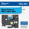 Cartucho de cinta de etiquetas laminadas Brother TZe-541 con texto negro sobre azul