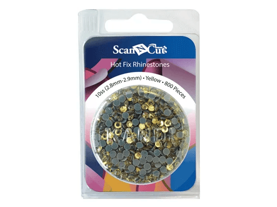 Brother ScanNCut hot-fix rhinestones in yellow and gray, 800 pieces