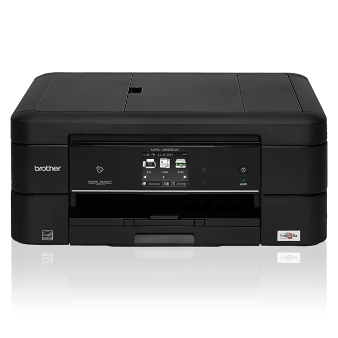 Brother MFC-J880DW all-in-one inkjet printer with wireless connectivity and touchscreen