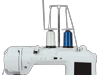 Brother sewing machine with dual thread spools and touchscreen display