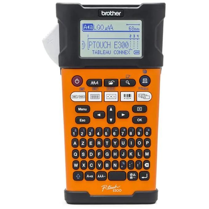 Rotuladora Brother P-touch E300 con teclado QWERTY y pantalla retroiluminada