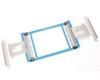 Brother embroidery hoop frame with blue border and white mounting brackets