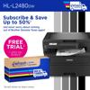 Brother HL-L2480DW Wireless Compact Monochrome Laser Multi-Function Printer with Duplex Printing, , small