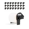 Brother DK-1234 continuous white label roll with black cartridge for name badge printing