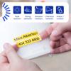 Brother P-touch durable label with strong adhesive on yellow tape held by hand