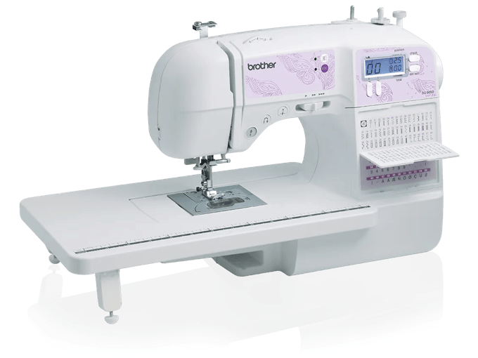 Brother SQ9050 computerized sewing machine with LCD screen and decorative stitch patterns
