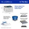 Brother HL-L3280CDW wireless color laser printer with included toner cartridges and drum unit