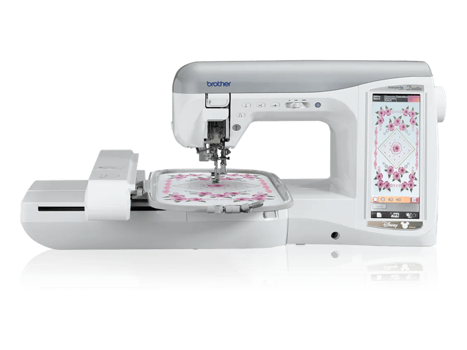 Brother NV4500D sewing and embroidery machine with touchscreen and embroidery hoop
