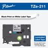 Brother TZe-211 laminated label tape cartridge with black text on white background