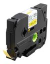 Brother HSe-621 9mm black on yellow heat-shrink tube label cartridge