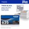 Brother Genuine TN635BK Standard Yield Black Toner Cartridge, Black, small