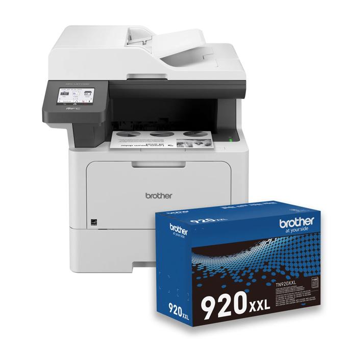 Brother MFC-L5710DW monochrome laser all-in-one printer with 920XXL high-yield toner cartridge