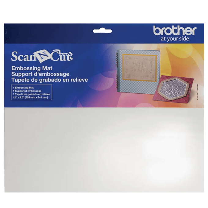 Brother ScanNCut embossing mat packaging with sample embossed designs