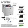 Brother HL-L9470CDN color laser printer with included toner cartridges and accessories