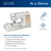 Brother LB5500 sewing and embroidery machine with LCD display and wireless connectivity