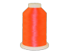 Brother embroidery thread spool in vibrant orange on white background