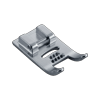 Brother sewing machine presser foot with metal finish and dual prongs