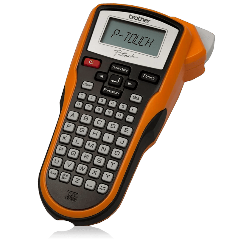 Brother PT-6100 portable label maker with LCD screen and QWERTY keyboard